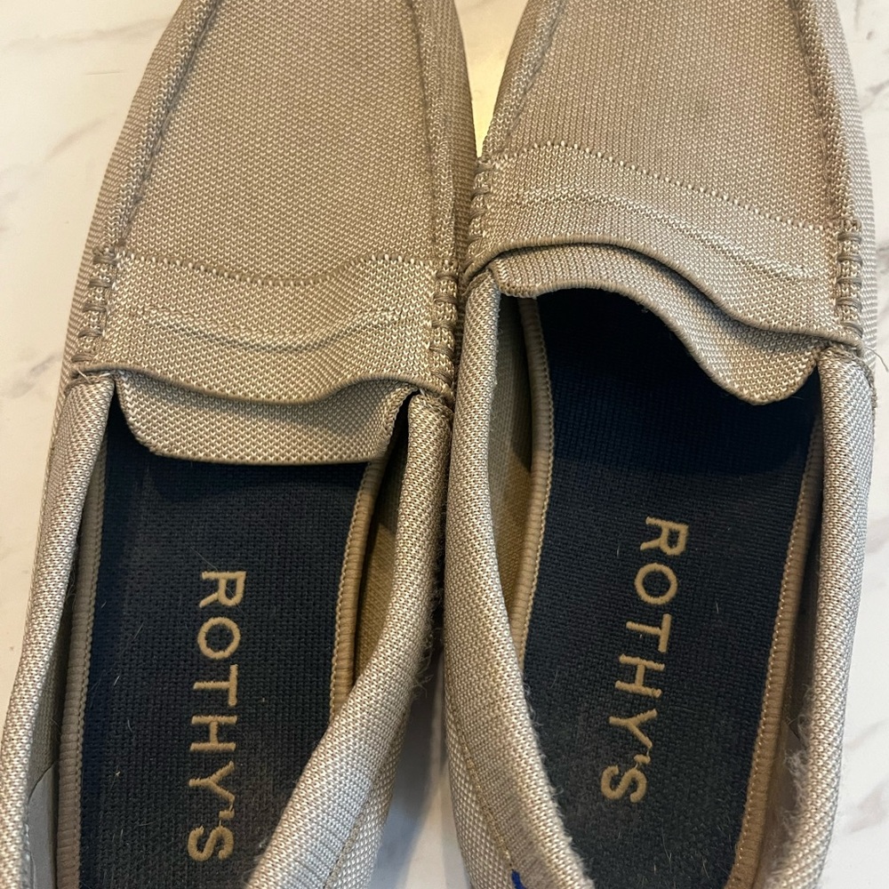 Rothy's Men's Beige Slip-On Loafers